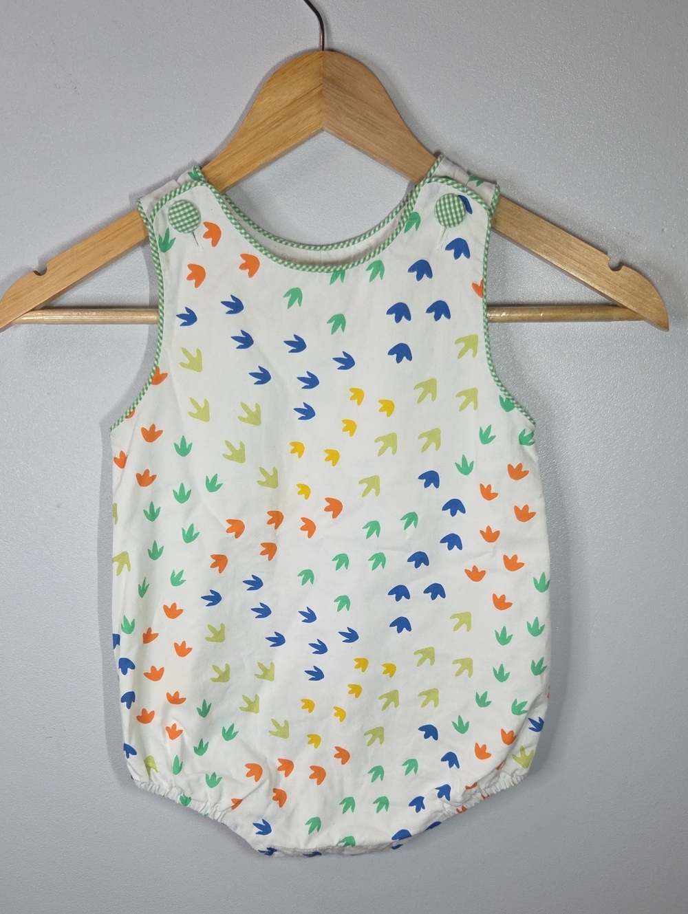 Unbranded White Baby Romper with Multicolor Print